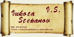 Vukota Stepanov vizit kartica